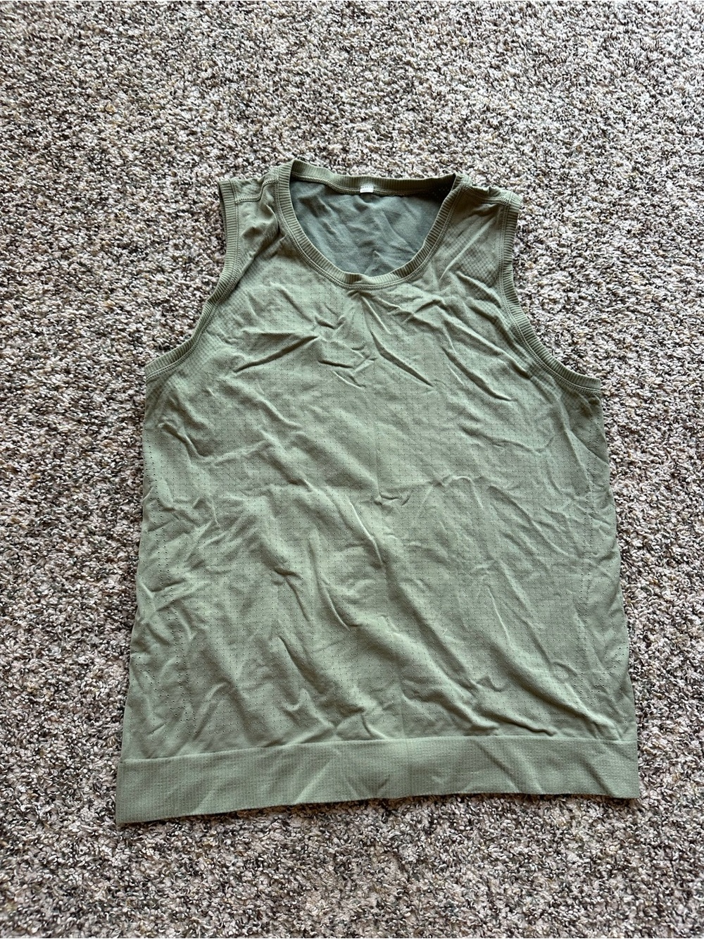 Athleta Olive muscle tank top size medium